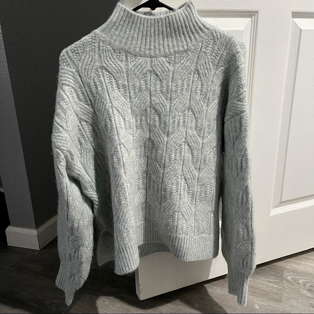 Mint Gray Turtle Neck Sweater